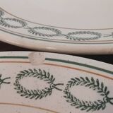 Set of 8 flat plates earth of iron st Amand n°6009