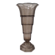 Large grey pressed glass Art Deco vase