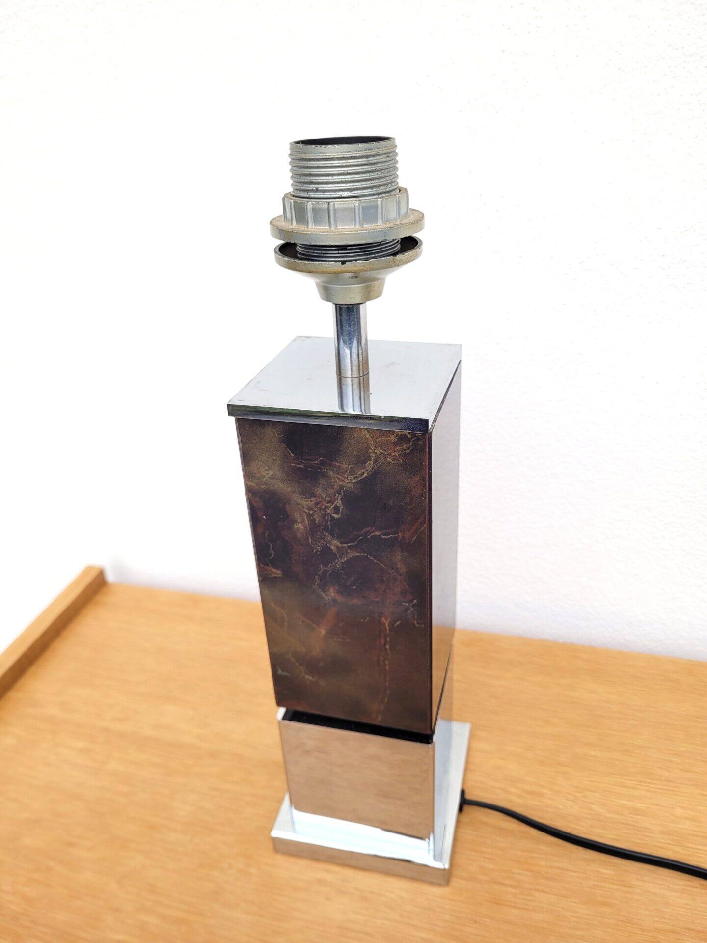 Vintage chrome table lamp from the 70s