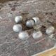 Wood and marble chest of drawers