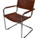 Set of 4 Bauhaus cantilever chairs cognac leather and chrome Design
