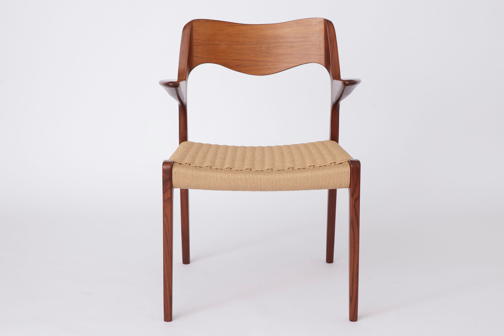 Niels Møller Armchair #55 Rosewood 1950s Danish Vintage