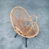 Set of Rattan Lounge Chairs attributed to Rohe Noordwolde, 1960s