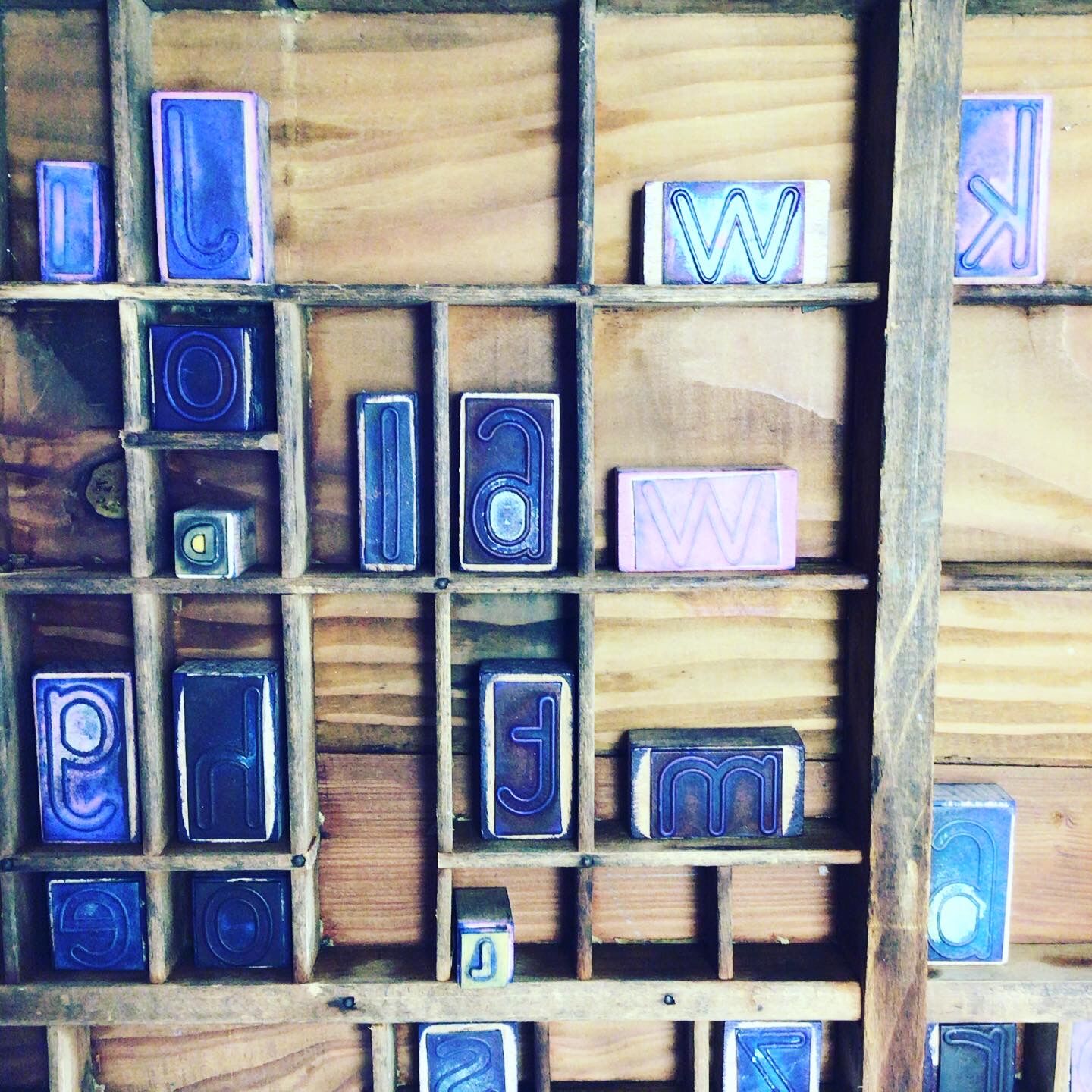 Printing case and 50 letters