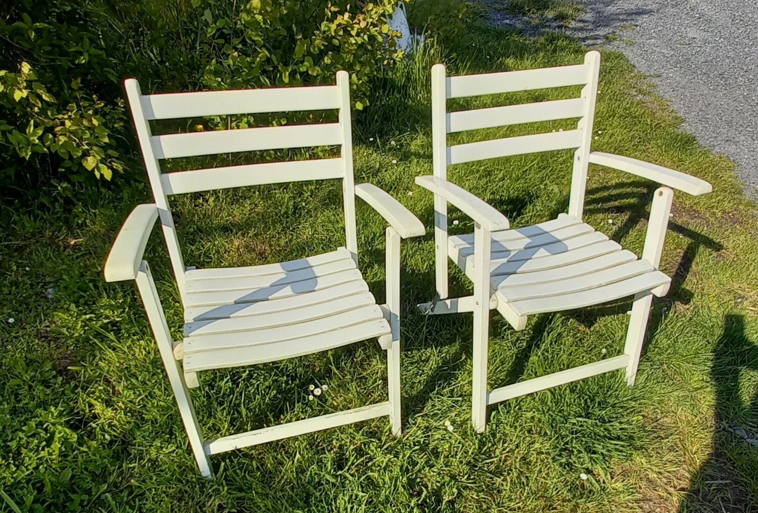 Paire de fauteuils vintage jardin Dejou