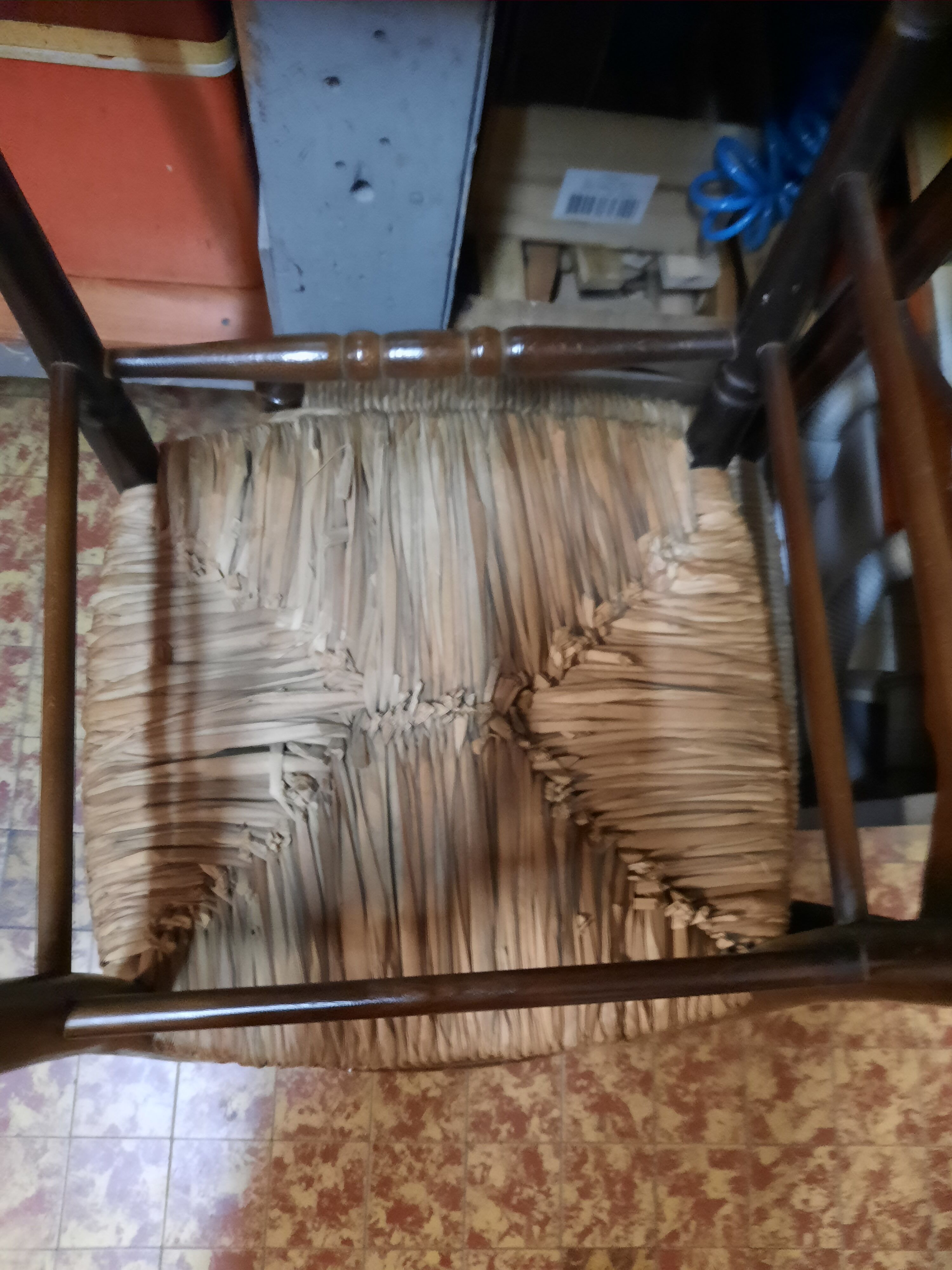 Lot de 4 chaise paillage