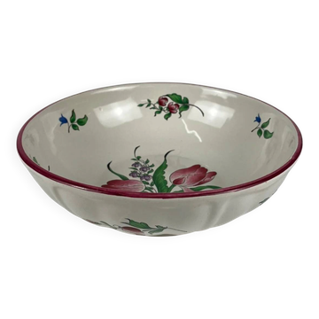 Small salad bowl, lamp model by KG Lunéville, tulip pattern.