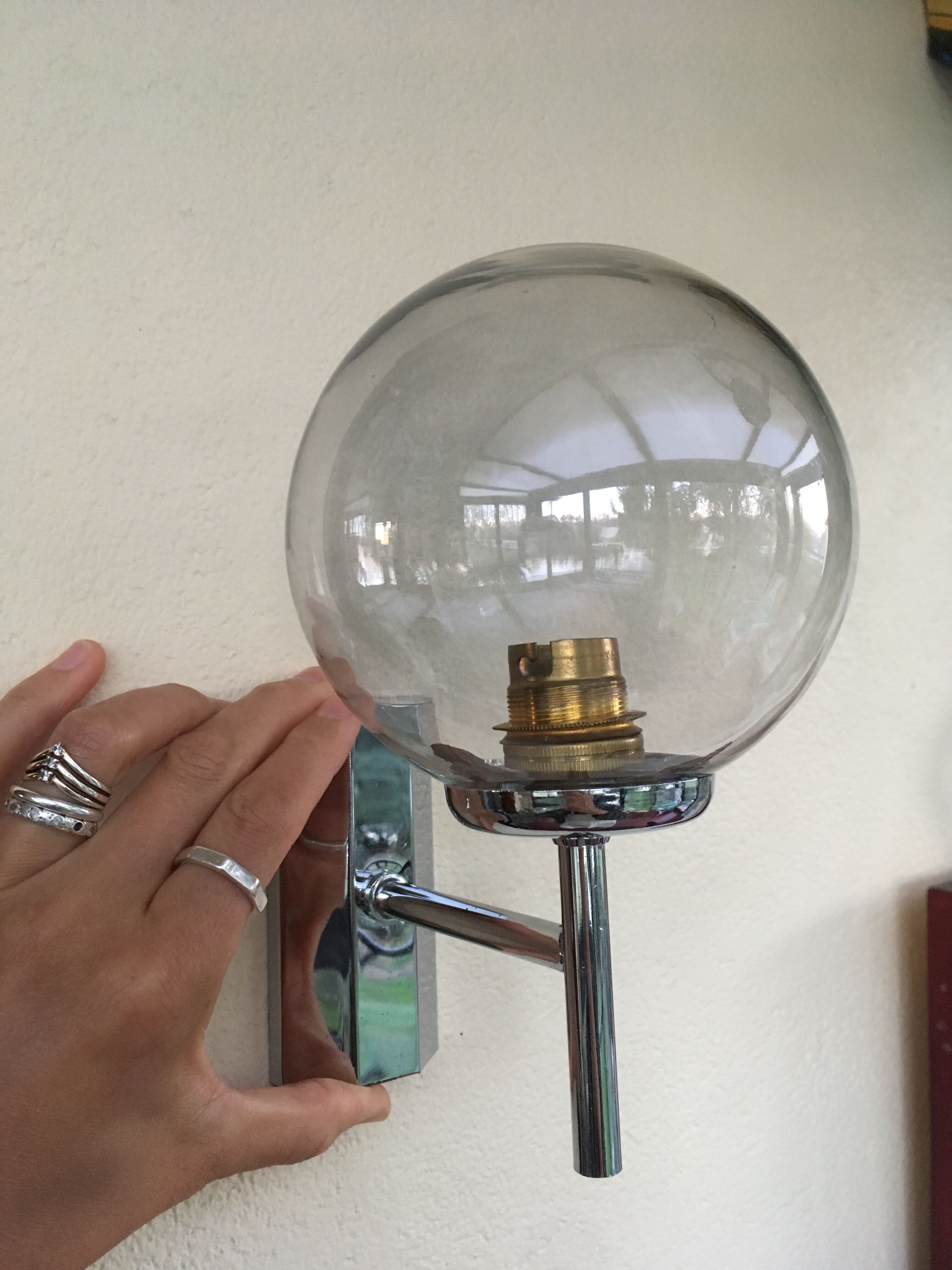 Globe vintage wall light