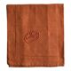 Antique pillowcase in linen and cotton terracotta