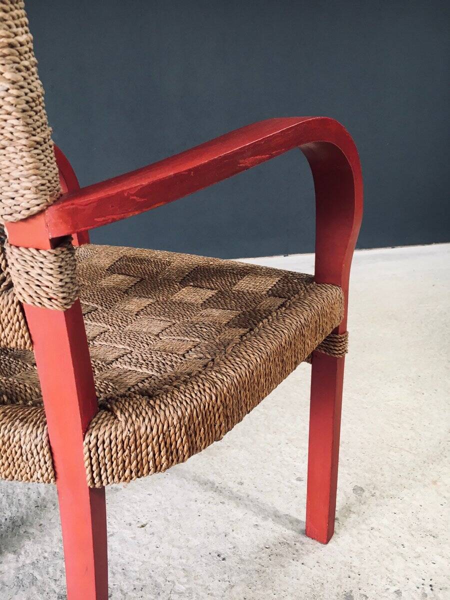 Vintage Mediterranean Rope Armchair, France, 1930s