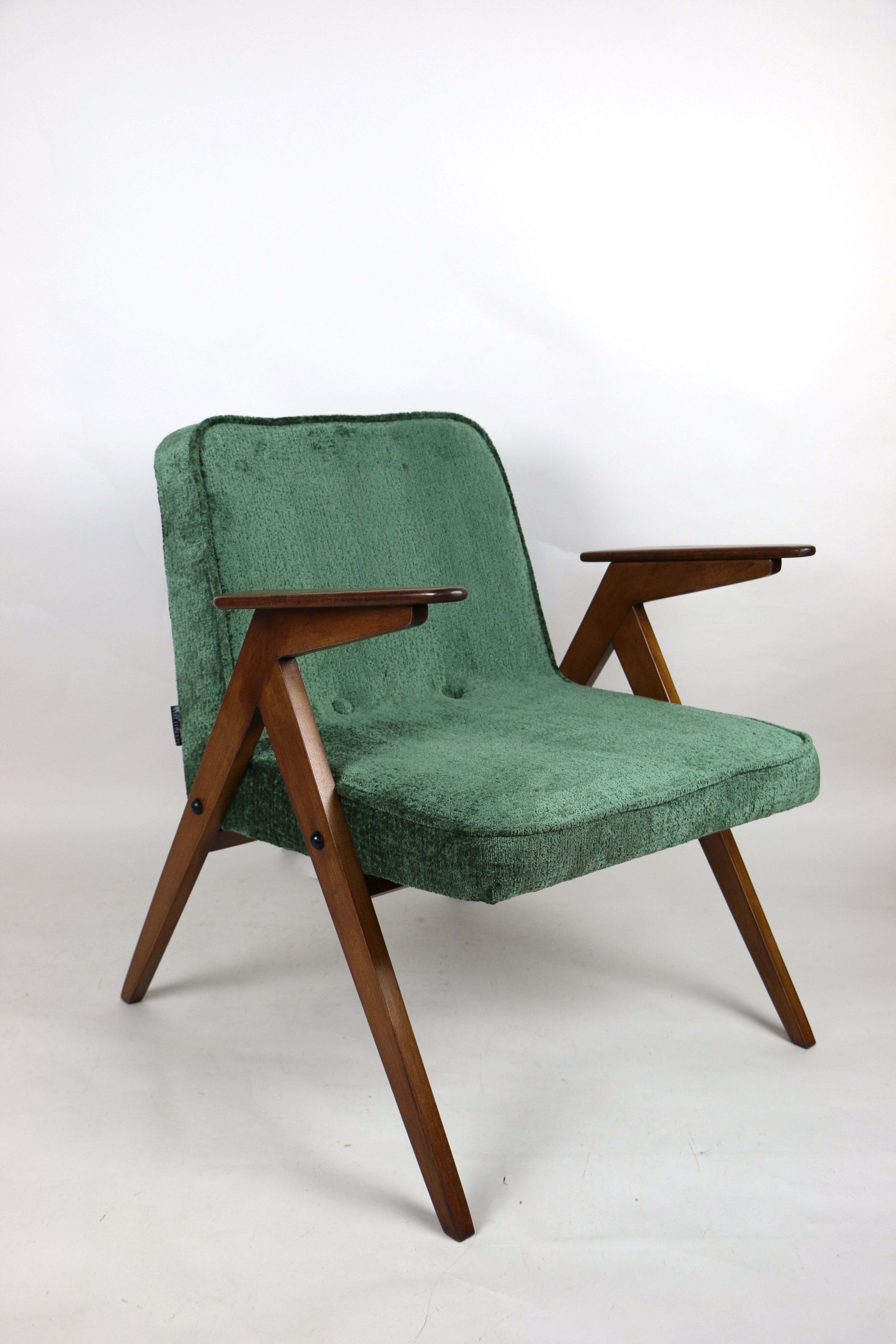 Green Bunny Armchair by Józef Chierowski, 1970s