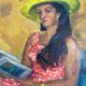 Portrait de femme signé de 1967
