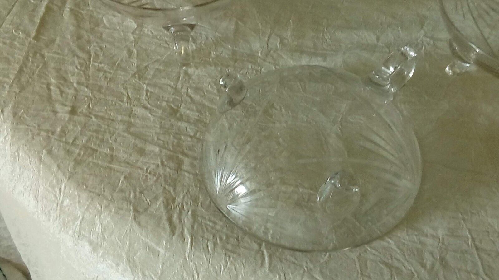 Dessert service salad bowl cut in crystal cut