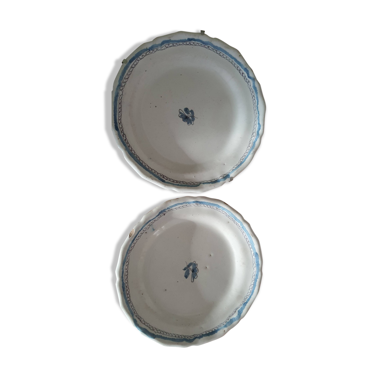 Two Bordeaux earthenware plates