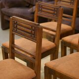 Set of 6 brutalist chairs from the 1950s.