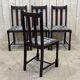Suite of 4 English chairs early twentieth in oak.