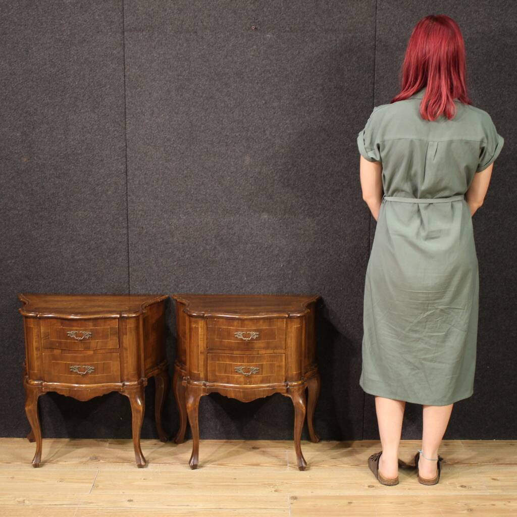 Pair of Venetian bedside tables from the mid-20th century