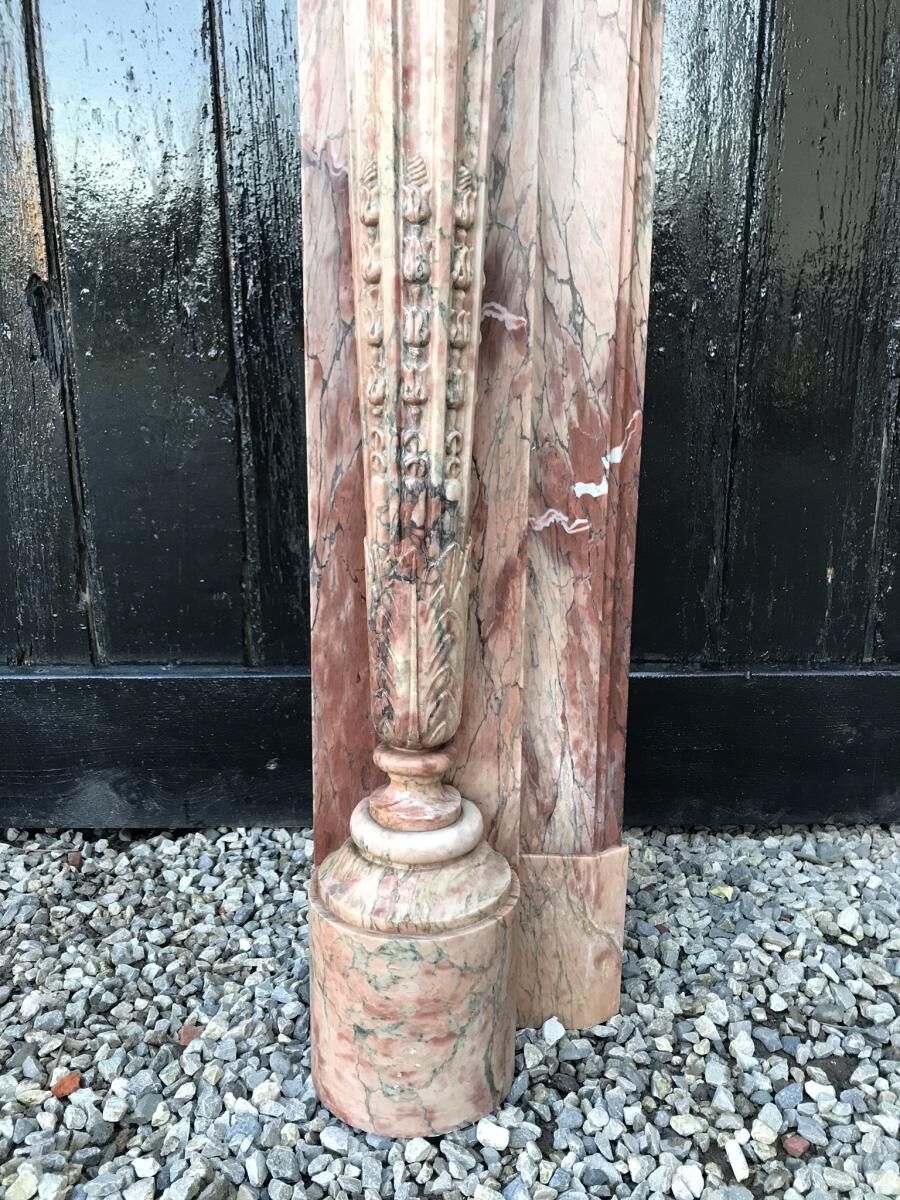 Louis XVI style marble mantel