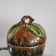 Covered stoneware pot