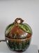 Covered stoneware pot