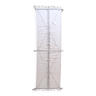 Tapis Kilim Blanc Couloir - 437 x 133 cm