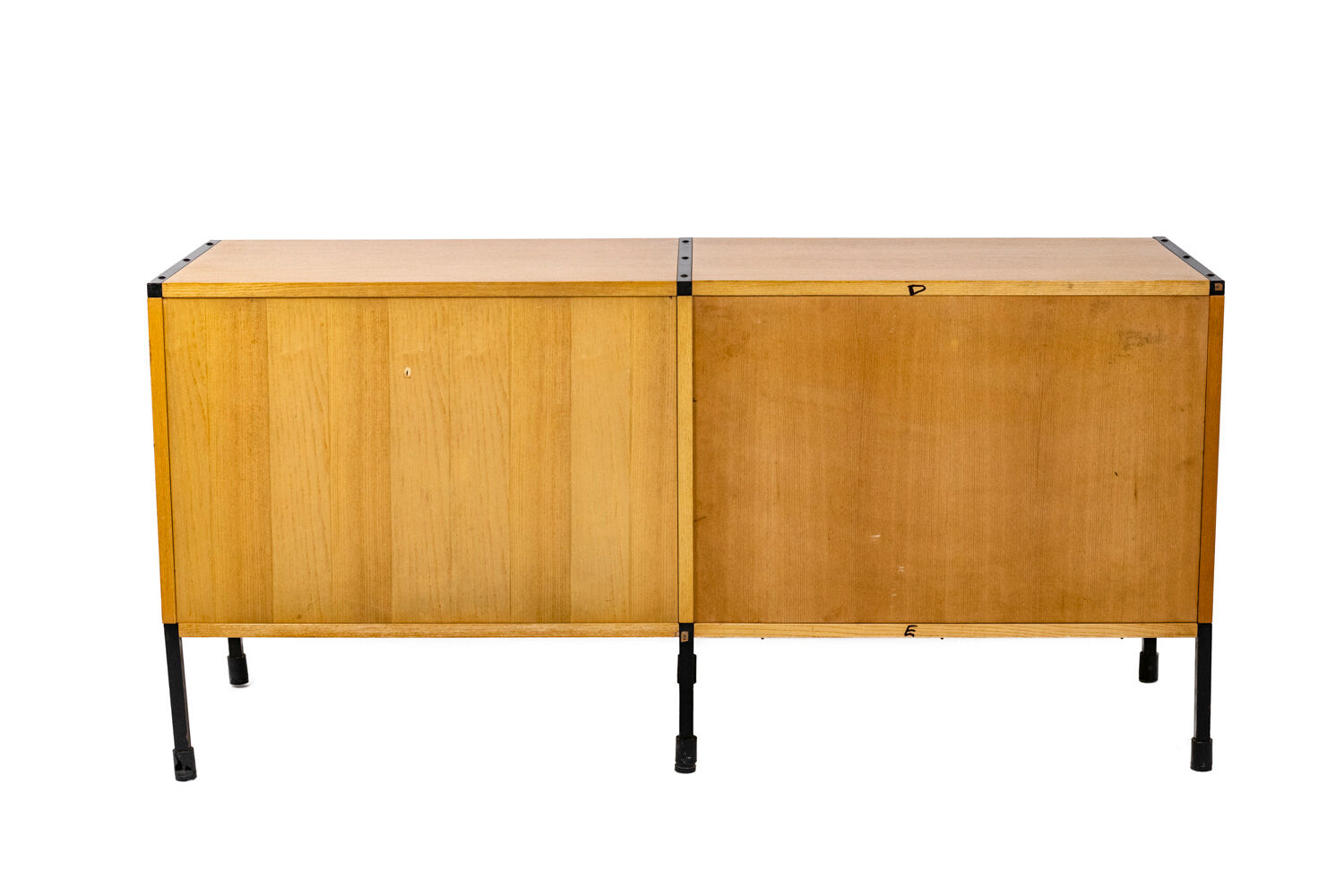 Ash and metal sideboard, A.R.P. design, Minvielle edition, 1950s