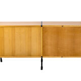 Ash and metal sideboard, A.R.P. design, Minvielle edition, 1950s