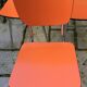 Ensemble de 6 chaises formica orange