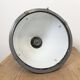 Bauhaus grey enamel industrial pendant lamp with glass cover, 1950s