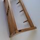 Mid-century Czechoslovak wooden wall coat rack with shelf, Uluv, 1970s