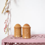 Sandstone salt and table pepper