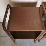 Pair of boarding school bedside tables