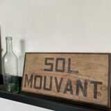 Hand-painted wooden plate "moving floor"