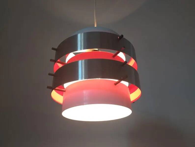 Midcentury Pendant in Style of Jo Hammerborg, Denmark, 1970s