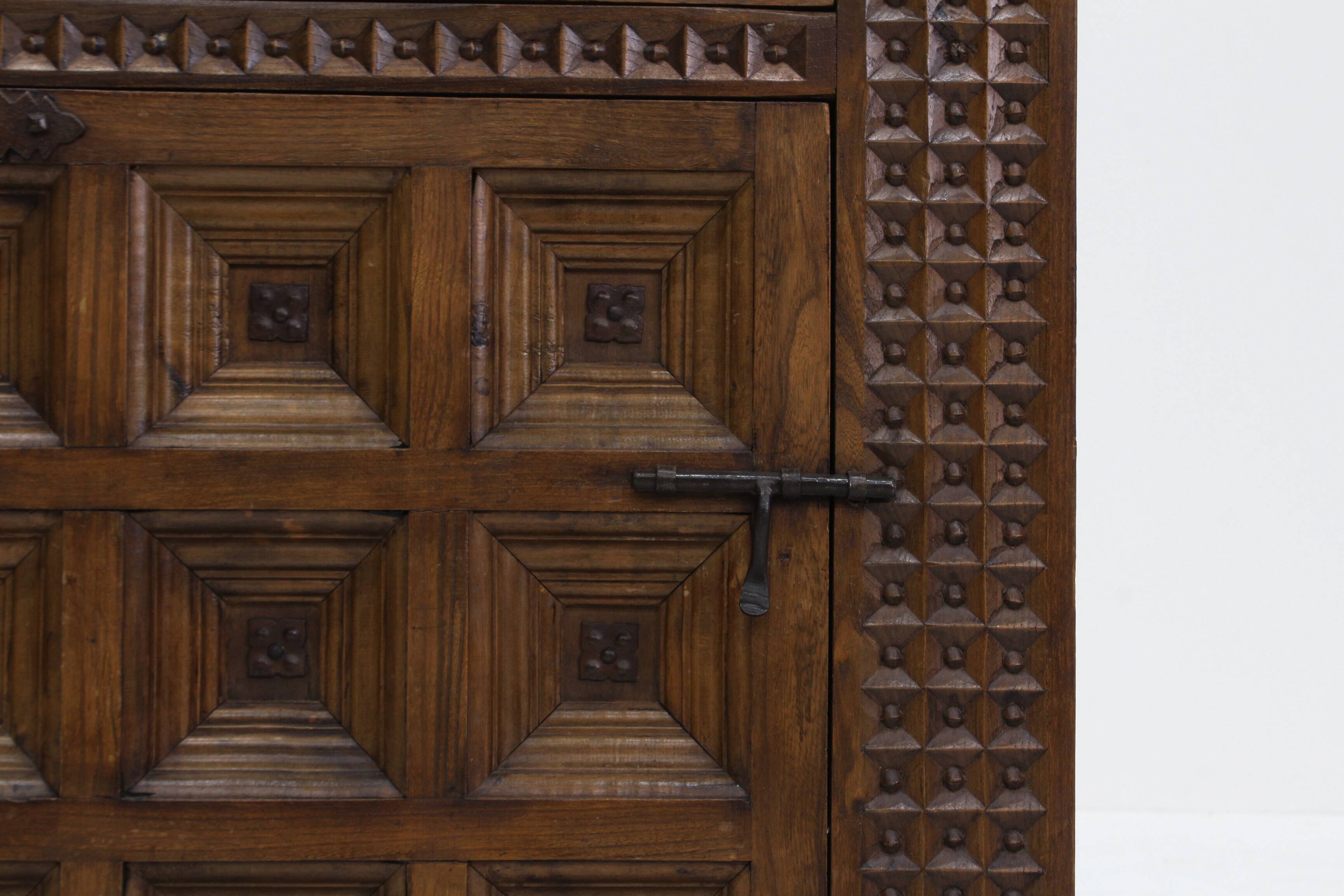 Spanish Brutalist Sideboard solid wood