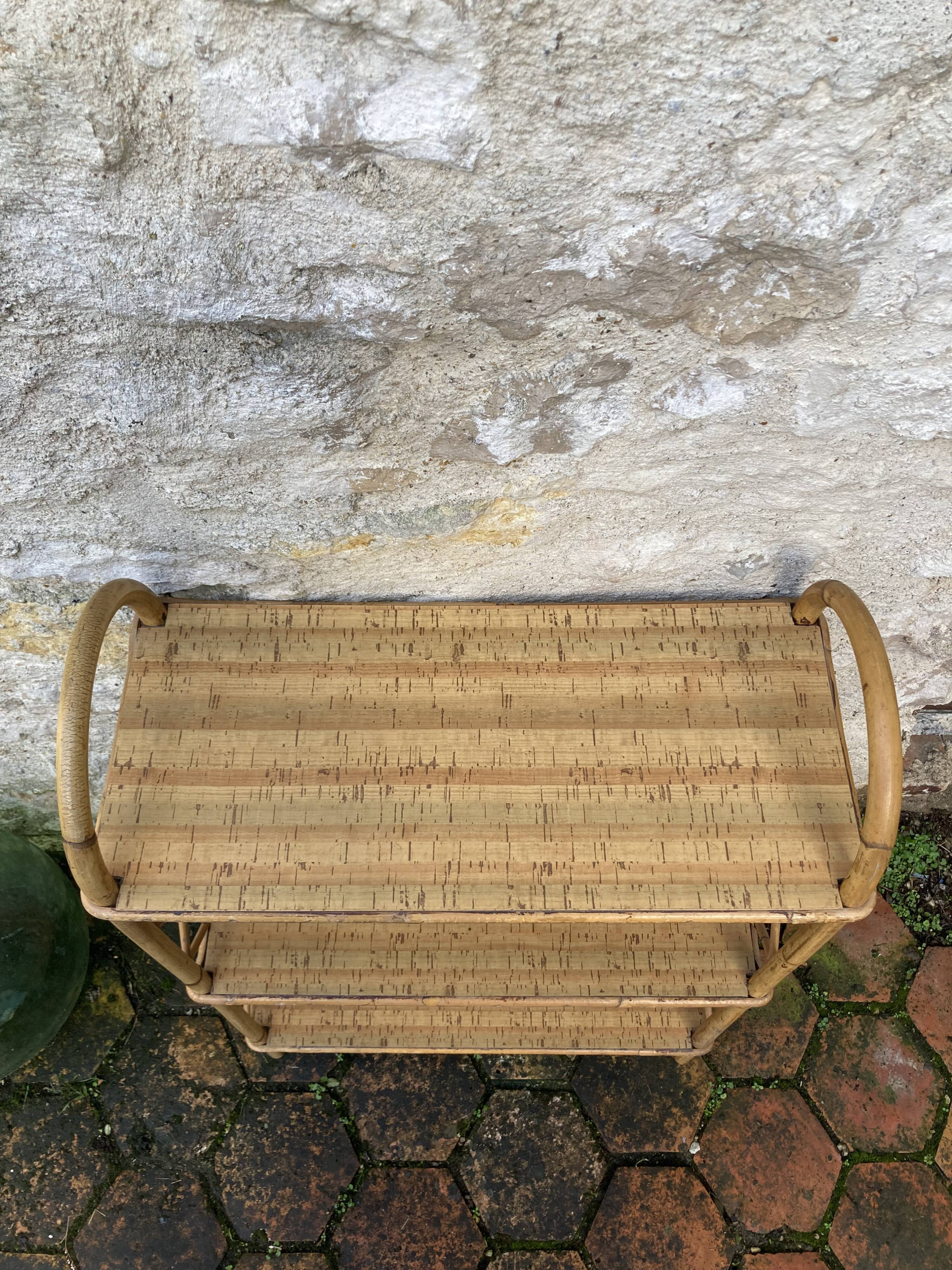 Vintage rattan shelf