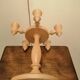 Scandinavian wooden candlestick holder
