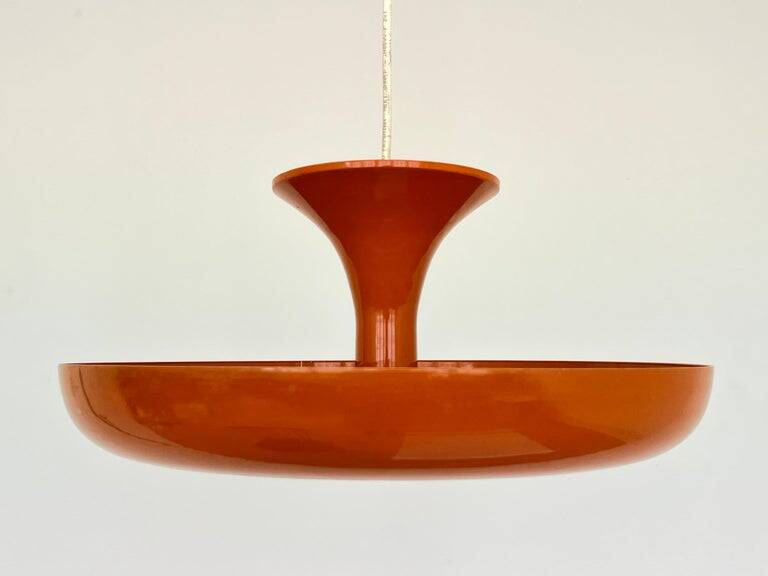 Very rare midcentury orange pendant, Denmark, 1970