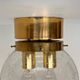 XXL Art Glass and Brass Ceiling Light, flushmount by Kamenicky Senov - 10pcs