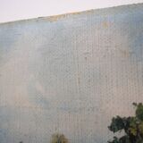 Painting on canvas African landscape Signed