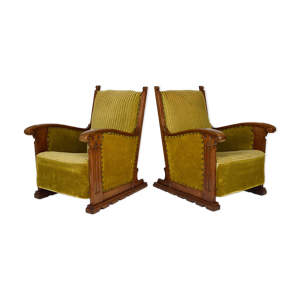 Paire de fauteuils club