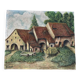 Tableau naïf ferme dans le Jura