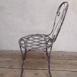 Xix° wrought iron garden chair
