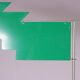 2000s wind sculpture/weathervane by Afra Scarpa and Tobia Scarpa, telescopic pole and stainless steel counterweight, green metal windvane for Dimensione Disegno