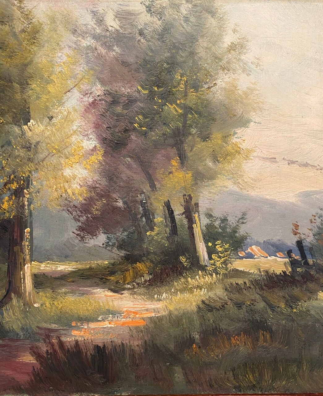 Painting, Landscape, Lyon School, mid-20th century