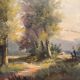 Painting, Landscape, Lyon School, mid-20th century