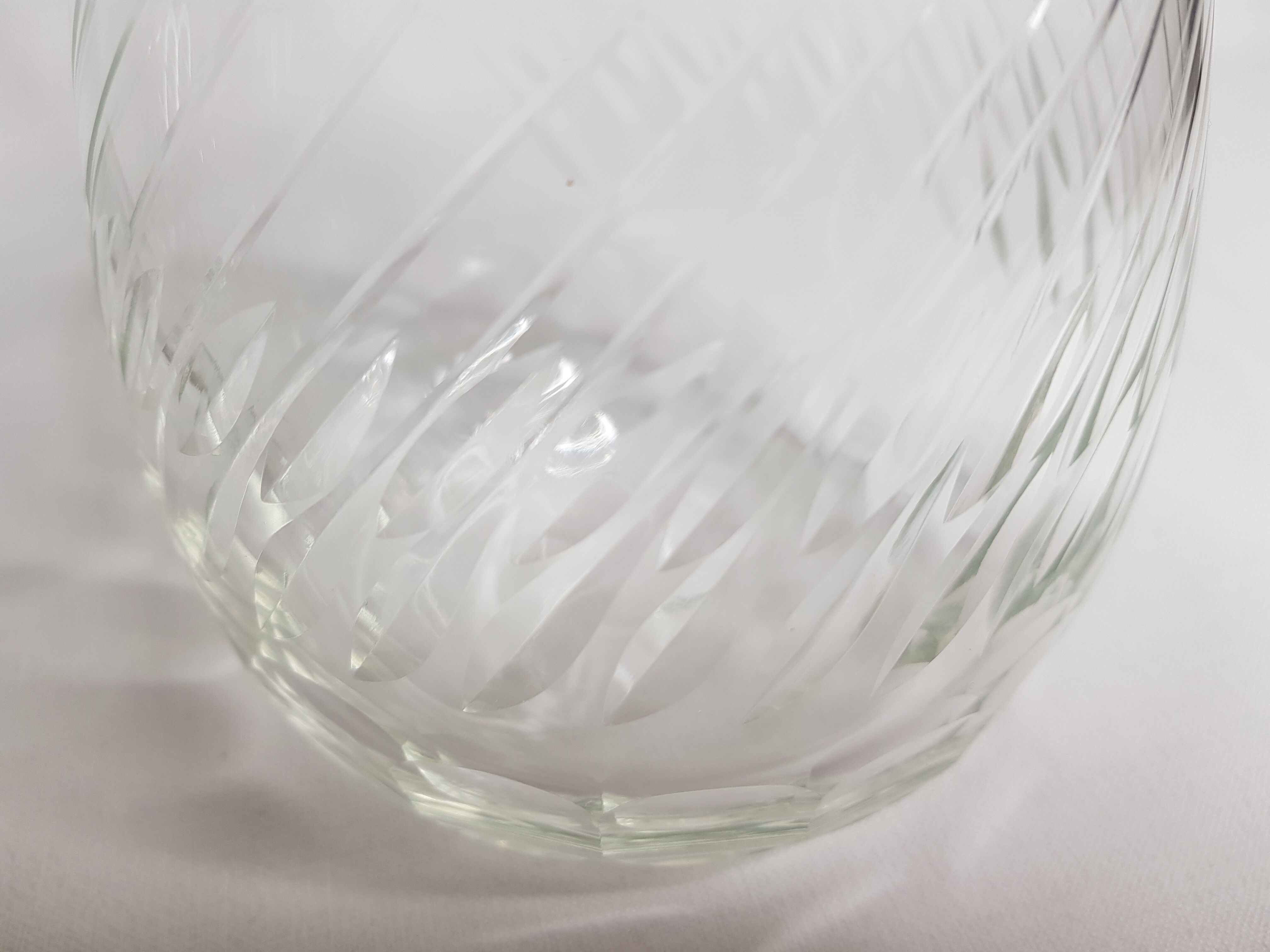 Bohemian crystal carafe and pitcher, 60s