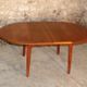 Scandinavian vintage teak dining table with 2 extension cords hidden by Svend Aage Madsen for Knudsen - Son, Denmark