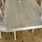 Vintage 180cm travertine dining table
