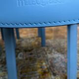 Chaises en cuir bleu Matteo Grassi
